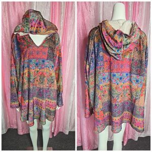 NATURAL LIFE Colorful Floral Hoodie